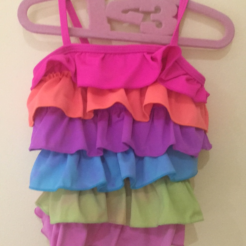 Colorful girls bathing suit top